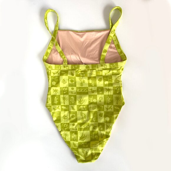 Madewell *NWT Square-Neck Mint One-Piece Swimsuit Size S - Picture 4 of 7